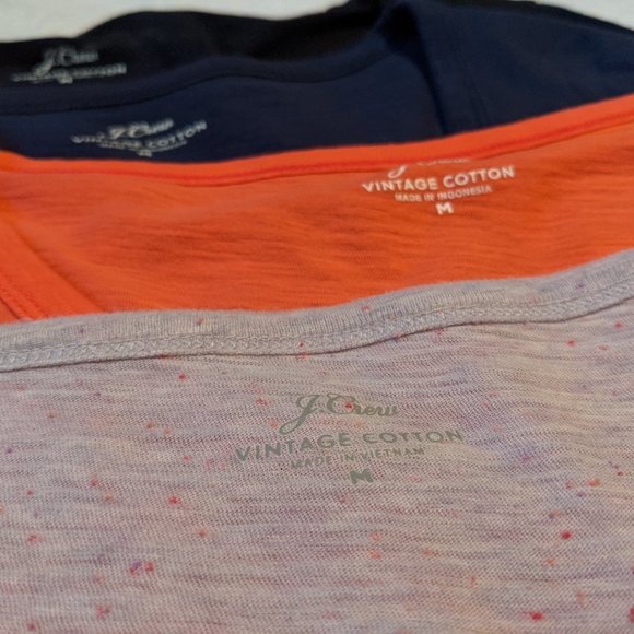 J. Crew vintage cotton long sleeve scoopneck tees (LOT of 4) EUC - Picture 1 of 10